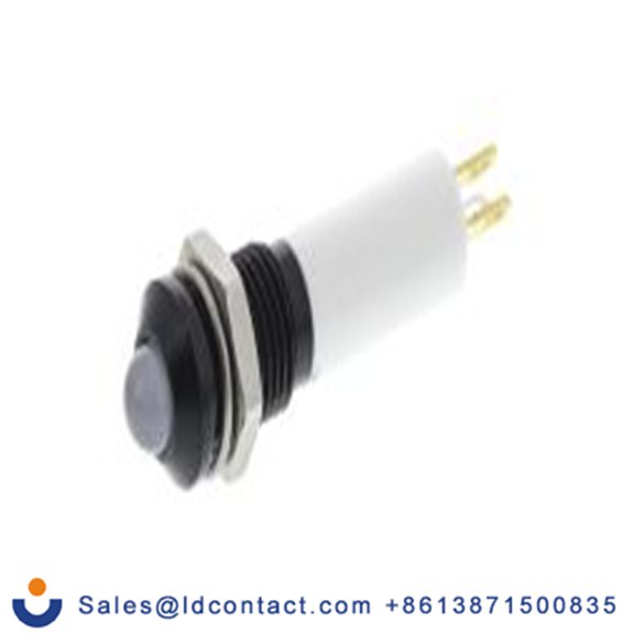 RS PRO 207-393  黄色, 红色, 绿色 面板安装指示器, 12 V dc 焊接片端接, 凸型边框, 黑色边框 面板安装, IP40