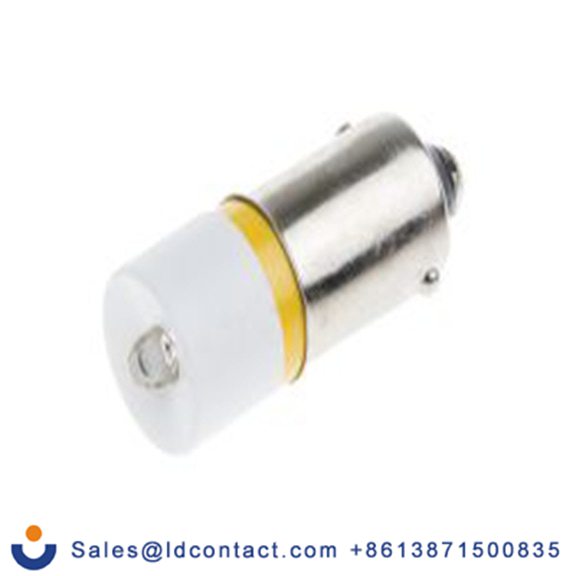 RS PRO 207-551  指示灯, 单芯片, 黄色, BA9灯座, Φ10 mm, 24 mm长, 587 nm长