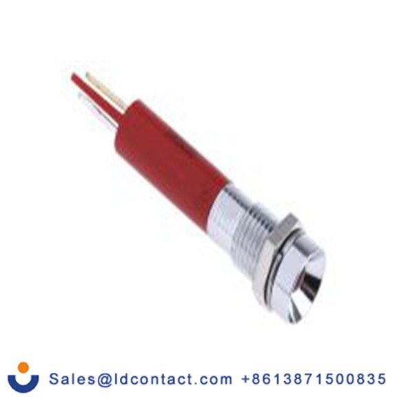 RS PRO 207-646  红色 面板安装指示器, 24 V dc 焊接片端接, 凹入式边框, 银色边框