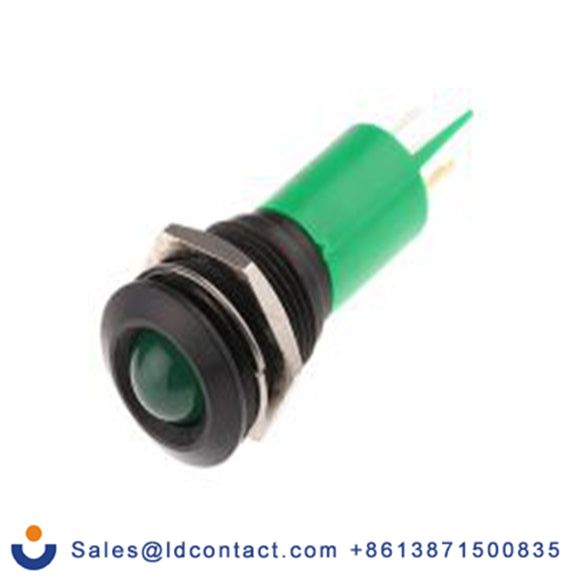 RS PRO 207-719  绿色 面板安装指示器, 115 V dc, 230 V ac 焊接片端接, 凸型边框