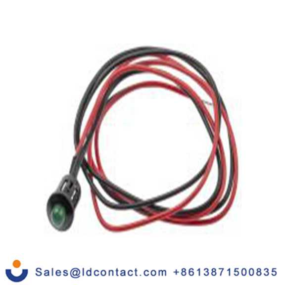 RS PRO 207-769  绿色 面板安装指示器, 12 V dc 导线端接, 凸型边框, 黑色边框