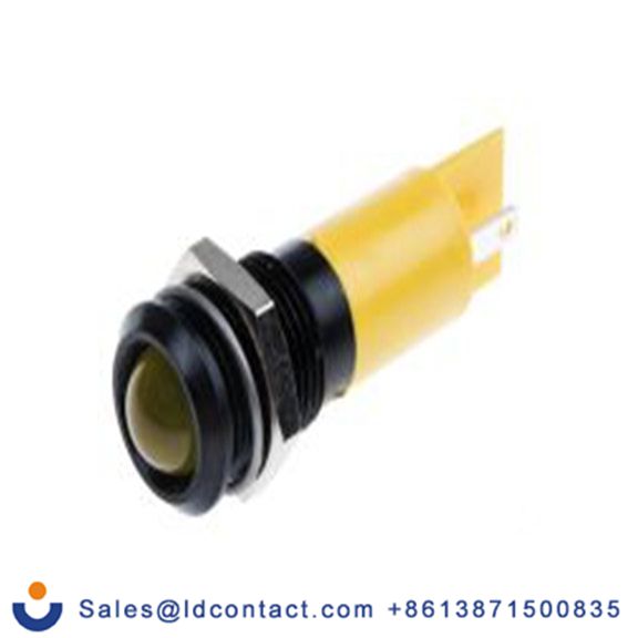 RS PRO 207-781  黄色 面板安装指示器, 24 V dc 焊接片端接, 凸型边框