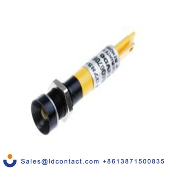 RS PRO 207-854  黄色 面板安装指示器, 12 V dc 焊接片端接, 凹入式边框