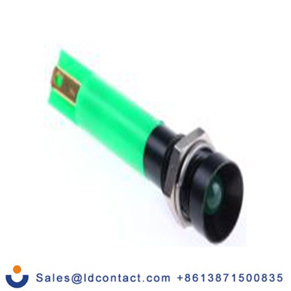 RS PRO 207-860  绿色 面板安装指示器, 12 V dc 焊接片端接, 凹入式边框