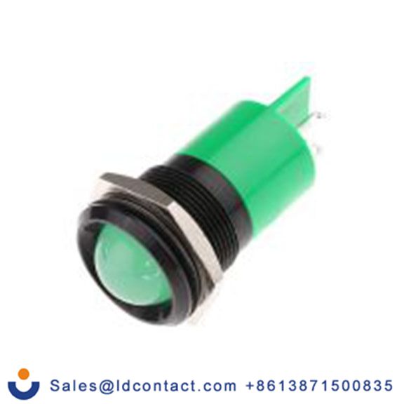 RS PRO 207-949  绿色 面板安装指示器, 230 V ac, 凸型边框, 黑色边框