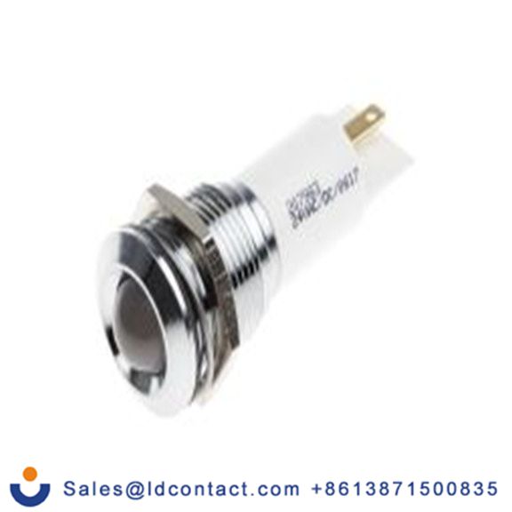 RS PRO 207-983  白色 面板安装指示器, 24 V ac/dc 焊接片端接, 凸型边框, 银色边框, IP40