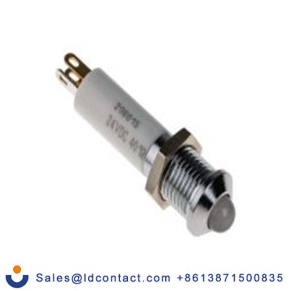 RS PRO 208-015  红色, 黄色, 绿色 面板安装指示器, 24 V dc 焊接片端接, 凸型边框, 银色边框 面板安装