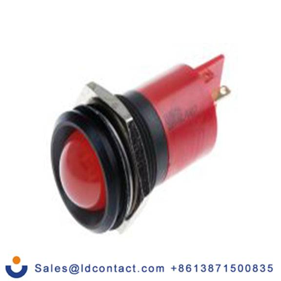 RS PRO 208-059  红色 面板安装指示器, 230 V ac, 凸型边框, 黑色边框