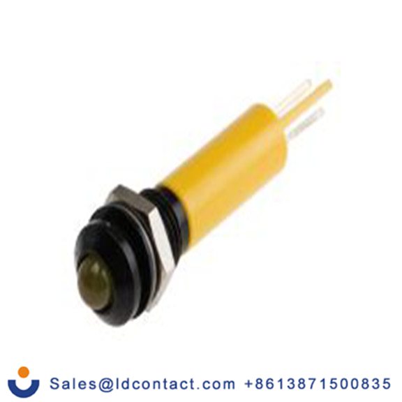RS PRO 208-116  黄色 面板安装指示器, 24 V dc 焊接片端接, 凸型边框, IP40