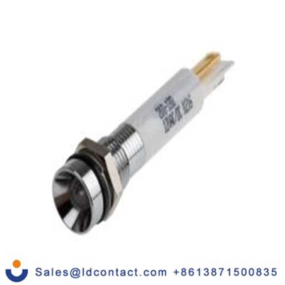 RS PRO 208-188  白色 面板安装指示器, 12 V dc 焊接片端接, 凹入式边框, 银色边框, IP40