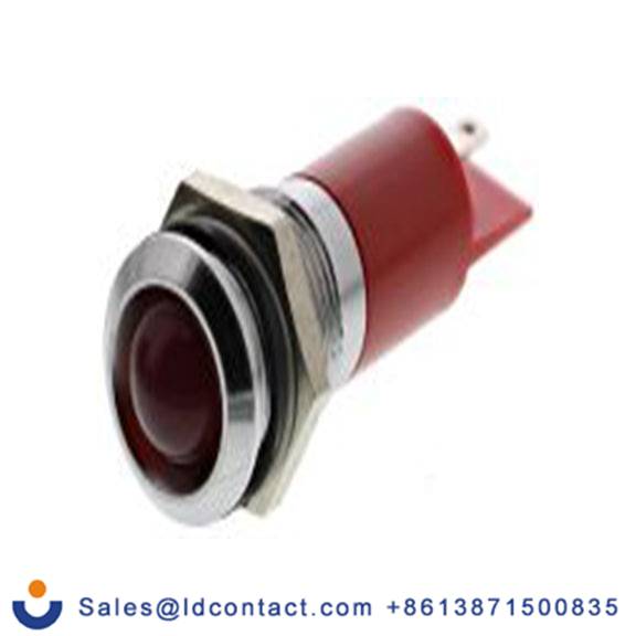 RS PRO 208-273  红色 面板安装指示器, 12 V, 凸型边框, 银色边框, IP40
