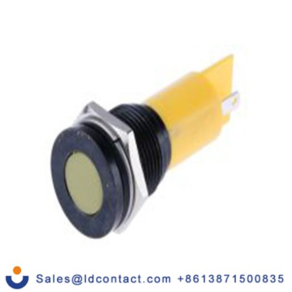 RS PRO 208-324  黄色 面板安装指示器, 24 V ac/dc 焊接片端接, 平齐边框