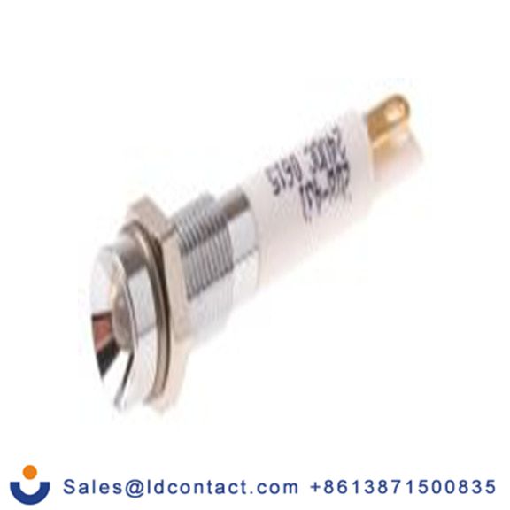 RS PRO 208-431  红色 面板安装指示器, 24 V dc 焊接片端接, 凹入式边框, 银色边框 面板安装