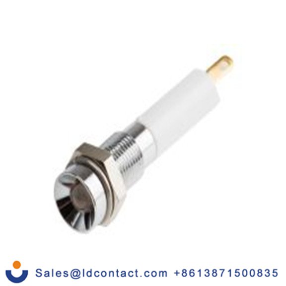 RS PRO 208-469  红色 面板安装指示器, 12 V dc 焊接片端接, 凹入式边框, 银色边框