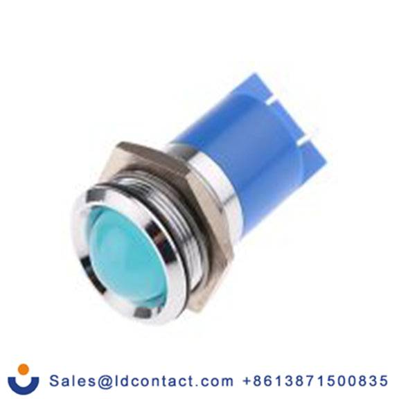 RS PRO 208-504  蓝色 面板安装指示器, 230 V ac, 凸型边框, 银色边框, IP40