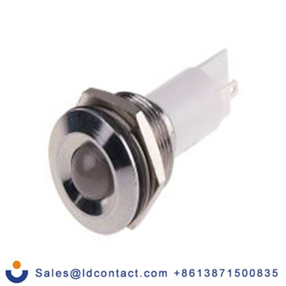 RS PRO 208-526  白色 面板安装指示器, 24 V ac/dc 焊接片端接, 凸型边框, 银色边框, IP40