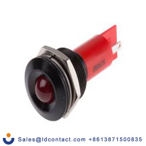 RS PRO 208-532  红色 面板安装指示器, 24 V ac/dc 焊接片端接, 凸型边框, IP40