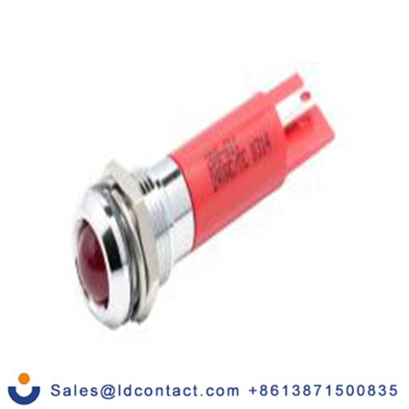 RS PRO 208-611  红色 面板安装指示器, 24 V ac/dc 焊接片端接, 凸型边框, 银色边框, IP40