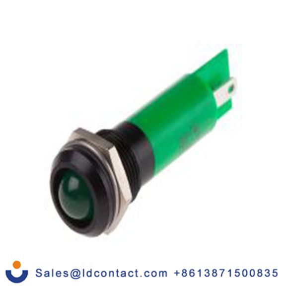 RS PRO 208-740  绿色 面板安装指示器, 12 V ac/dc 焊接片端接, 凸型边框, IP40
