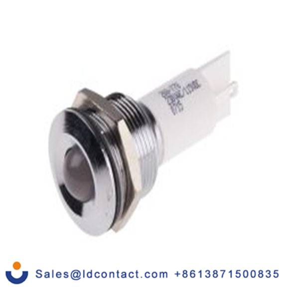 RS PRO 208-778  白色 面板安装指示器, 130 V dc, 230 V ac, 凸型边框, 银色边框