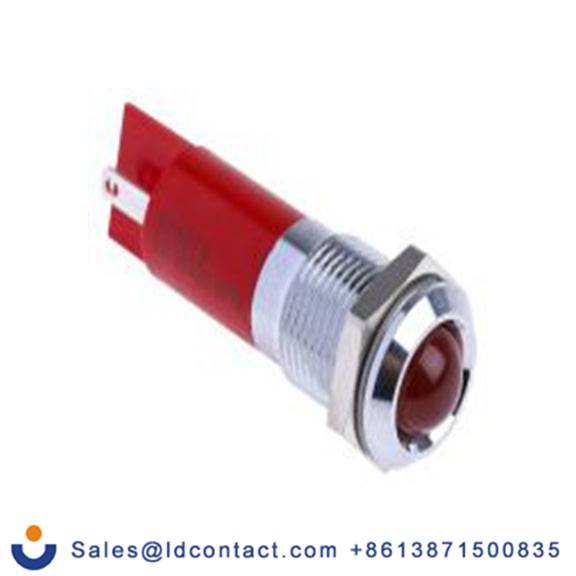 RS PRO 209-074  红色 面板安装指示器, 24 V dc, 36 V dc, 凸型边框, 银色边框, IP40