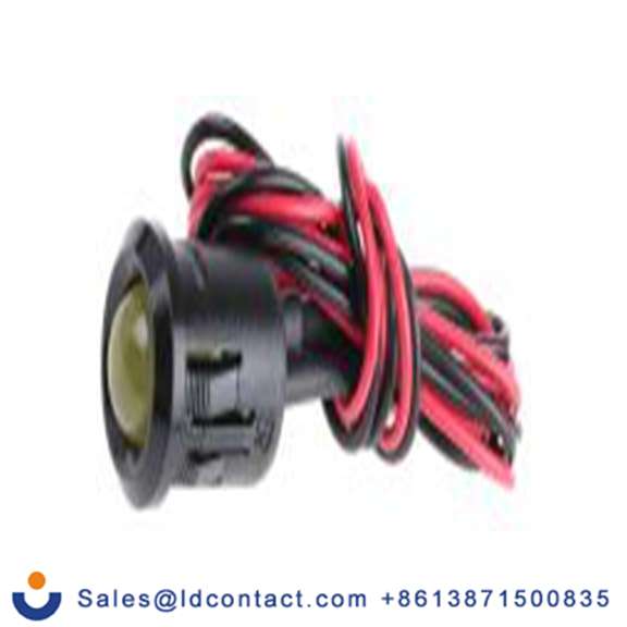 RS PRO 209-153  黄色 面板安装指示器, 24 V dc 导线端接, 凸型边框, 黑色边框