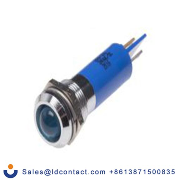 RS PRO 209-181  蓝色 面板安装指示器, 24 V ac/dc 焊接片端接, 凸型边框, 银色边框, IP40