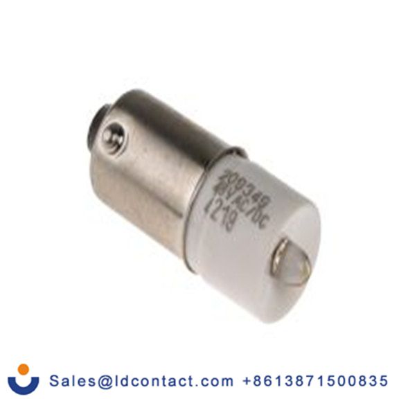 RS PRO 209-349  指示灯, 单芯片, 白色, BA9灯座, Φ10 mm, 24 mm长, 48 V ac/dc
