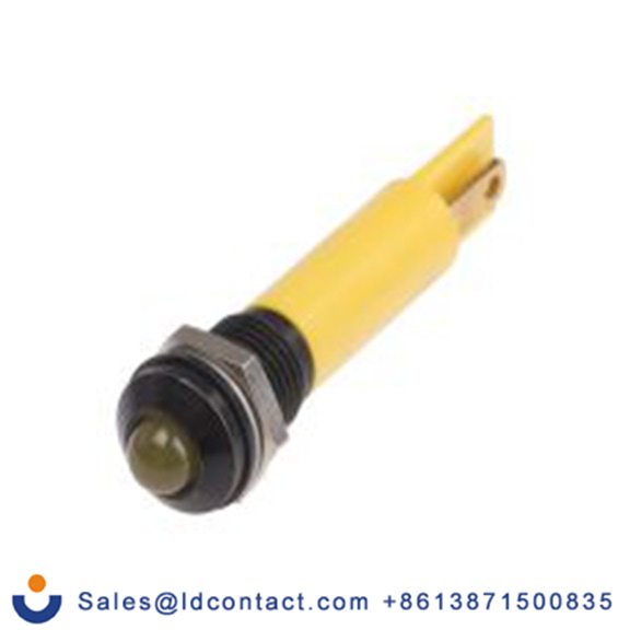 RS PRO 209-383  黄色 面板安装指示器, 110 V ac 焊接片端接, 凸型边框