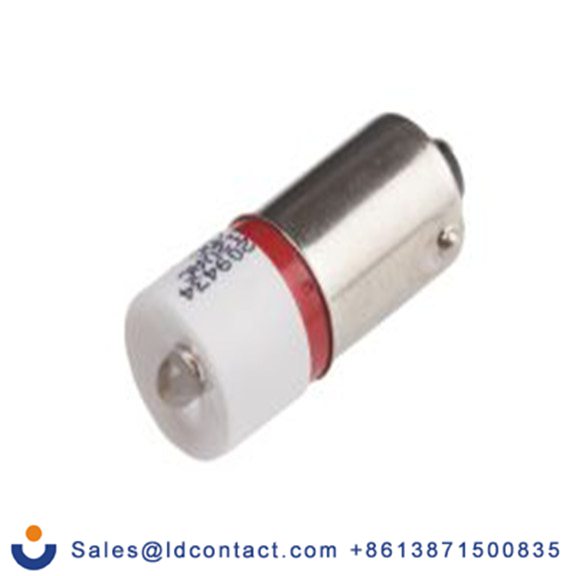 RS PRO 209-434  指示灯, 单芯片, 红色, BA9灯座, Φ10 mm, 24 mm长, 630 nm长, 12 V ac/dc