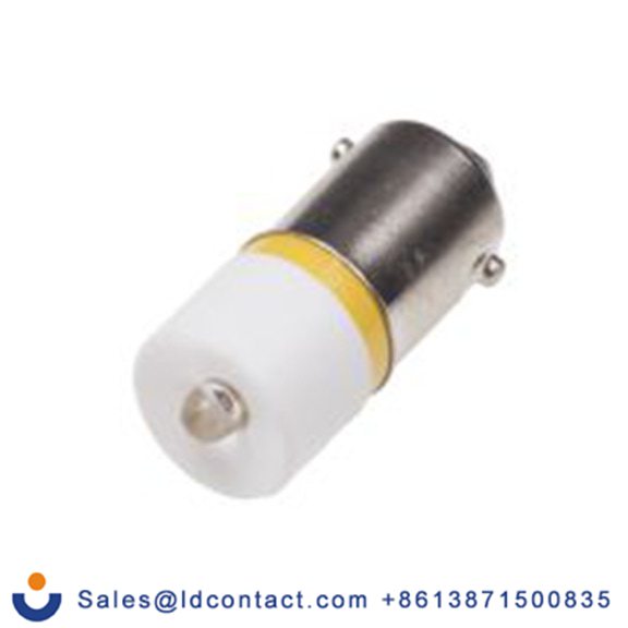 RS PRO 209-456  指示灯, 单芯片, 黄色, BA9灯座, Φ10 mm, 24 mm长, 587 nm长, 12 V ac/dc