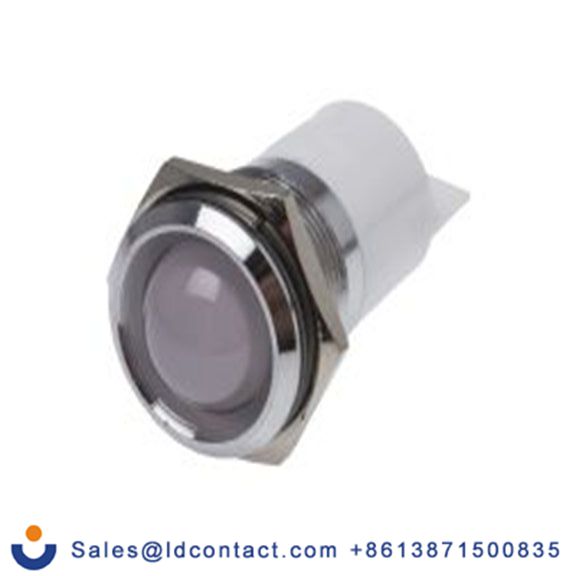 RS PRO 209-541  白色 面板安装指示器, 24 V ac/dc 焊接片端接, 凸型边框, 银色边框