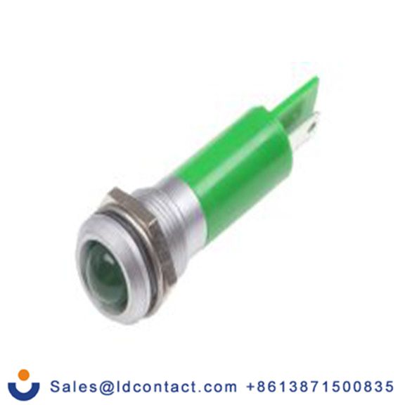 RS PRO 209-563  绿色 面板安装指示器, 230 V ac, 凸型边框, 银色边框, IP40