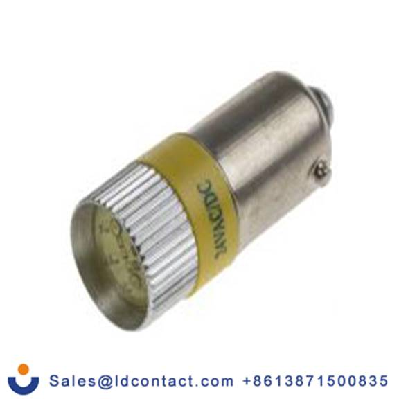 RS PRO 209-642  指示灯, 多芯片, 黄色, BA9灯座, Φ10 mm, 28 mm长, 585 nm长, 24 V ac/dc