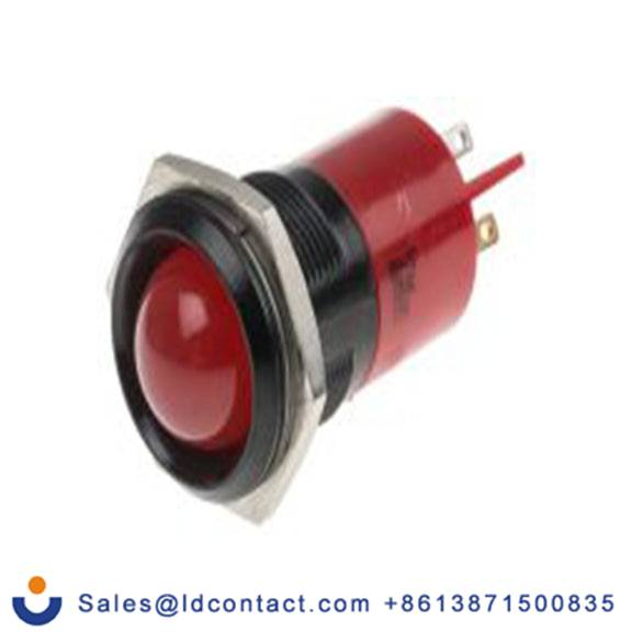 RS PRO 209-737  红色 面板安装指示器, 130 V ac, 凸型边框, 黑色边框, IP40