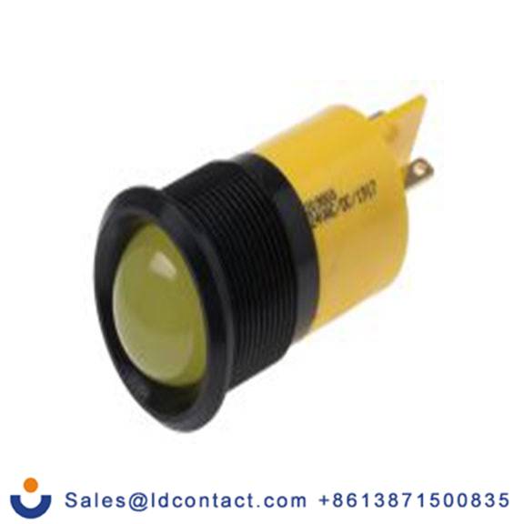 RS PRO 209-800  黄色 面板安装指示器, 24 V ac 焊接片端接, 凸型边框, IP40