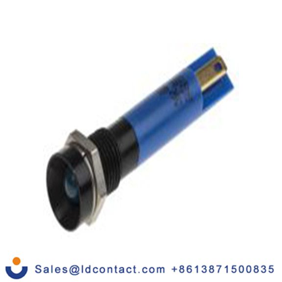 RS PRO 209-945  蓝色 面板安装指示器, 12 V dc 焊接片端接, 凹入式边框