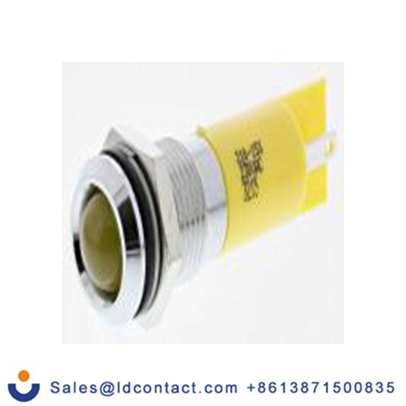 RS PRO 210-153  黄色 面板安装指示器, 230 V ac, 凸型边框, 银色边框, IP40