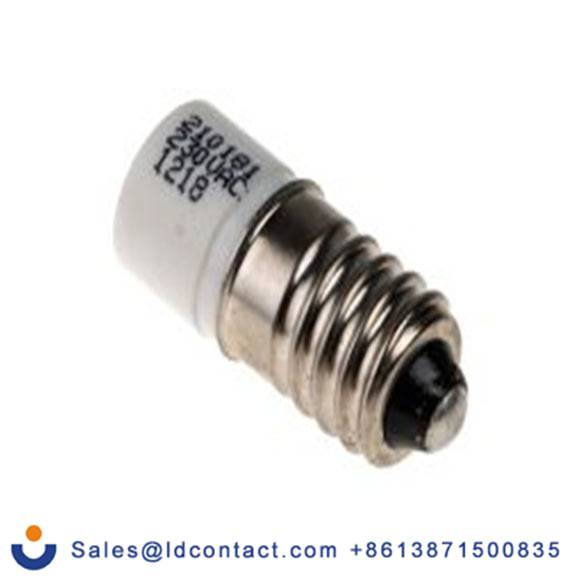 RS PRO 210-181  指示灯, 单芯片, 白色, E10灯座, Φ10 mm, 25.25 mm长, 230 V ac