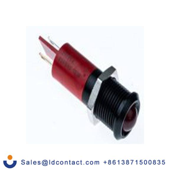 RS PRO 210-254  红色 面板安装指示器, 230 V ac, 凸型边框, 黑色边框, IP40