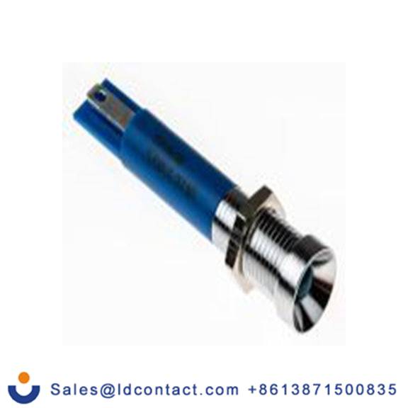 RS PRO 210-535  蓝色 面板安装指示器, 24 V dc 焊接片端接, 凹入式边框, 银色边框