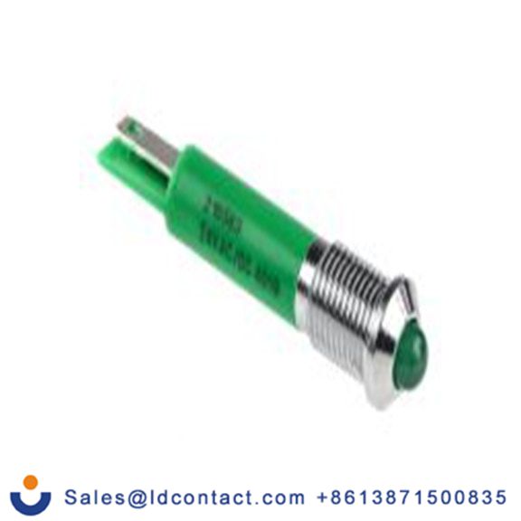 RS PRO 210-563  绿色 面板安装指示器, 焊接片端接 24V dc 8 mm, Q8P1系列