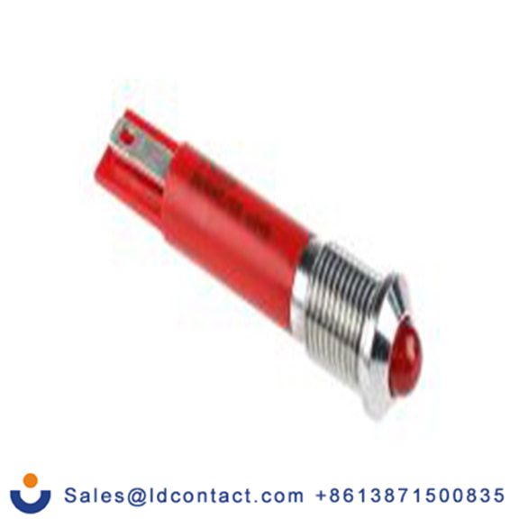 RS PRO 210-579  红色 面板安装指示器, 24 V ac 焊接片端接, 凸型边框, 银色边框