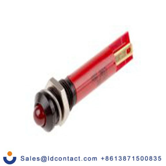 RS PRO 210-591  红色 面板安装指示器, 12 V ac 焊接片端接, 凸型边框