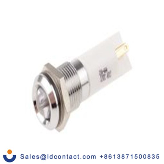 RS PRO 210-664  白色 面板安装指示器, 12 V, 凸型边框, 银色边框, IP40