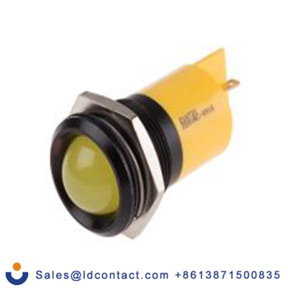 RS PRO 210-721  黄色 面板安装指示器, 230 V ac, 凸型边框 面板安装