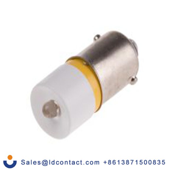 RS PRO 210-787  指示灯, 单芯片, 黄色, BA9灯座, Φ10 mm, 24 mm长, 587 nm长