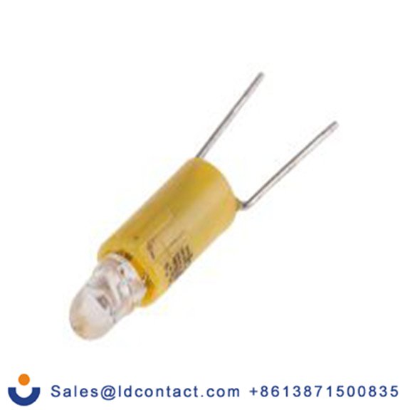 RS PRO 210-838  指示灯, 单芯片, 黄色, Φ4.25 mm, 17 mm长, 592 nm长, 24 V ac/dc