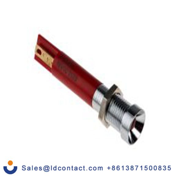 RS PRO 210-945  红色 面板安装指示器, 12 V dc 焊接片端接, 凹入式边框, 银色边框