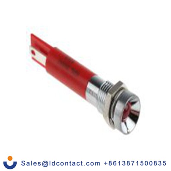 RS PRO 210-951  红色 面板安装指示器, 24 V dc 焊接片端接, 凹入式边框, 银色边框